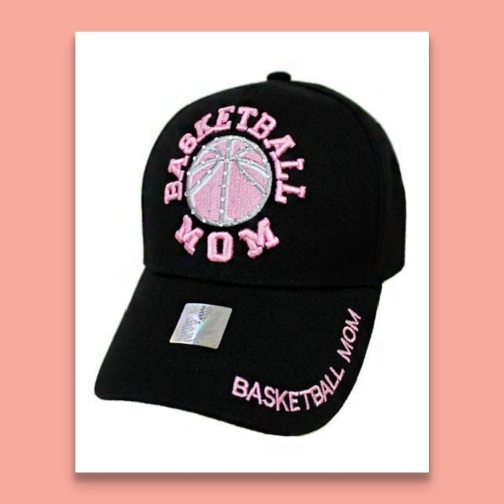 Basketball Mom Baseball Cap LAST ONE Black Baseball Cap Rhinestones NEW With Tag